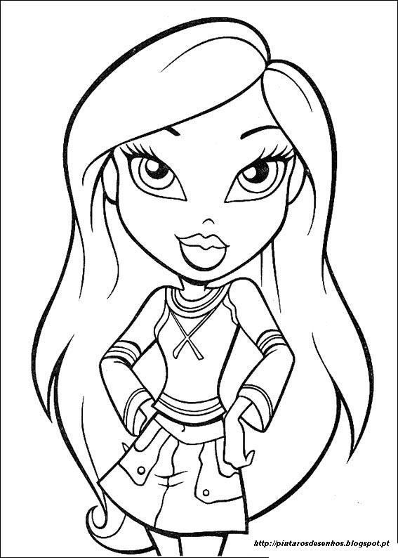 Desenhos para colorir, desenhar e pintar : Desenhos da princesa bratz para  colorir